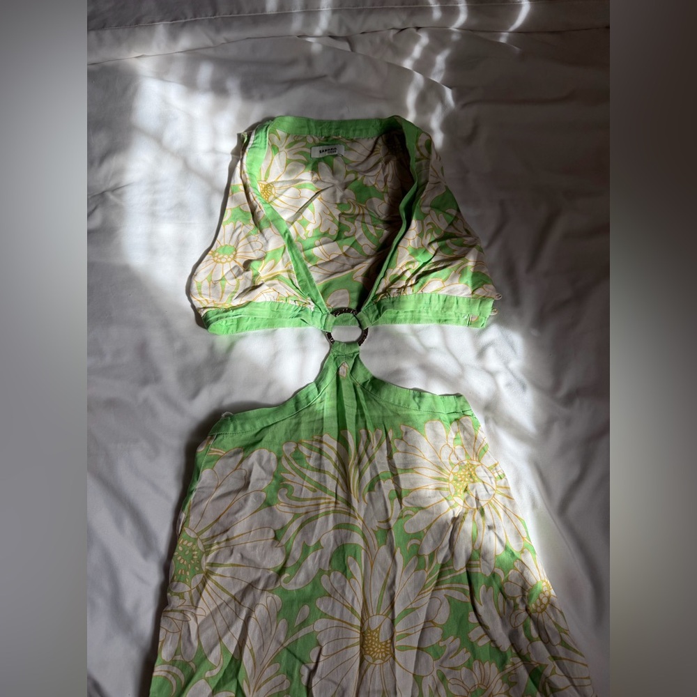 Sandro graphic print long dress - Picture 4 of 4